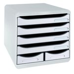 Module De Classement Big Box Maxi 6 Tiroirs Office - Gris Lumière - Exacompta