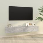 vidaXL Meubles TV 2 Pièces Gris béton 100x30x30 cm Bois d'ingénierie