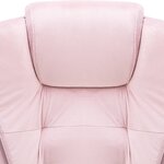 Chaise fauteuil siège de bureau informatique étude Rosevelours rose 02_0024058