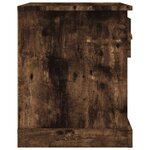 vidaXL Table de chevet chêne fumé 39x39x47 5 cm bois d'ingénierie
