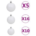 vidaXL Sapin de Noël artificiel Nordmann avec LED et boules Vert 240cm