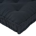 Coussin de canapé palette vidaXL en tissu gris foncé
