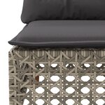vidaXL Salon de jardin 9 Pièces avec coussins gris résine tressée