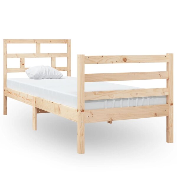 vidaXL Cadre de lit sans matelas 75x190 cm bois massif