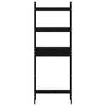 vidaXL Étagère de toilette Noir 63x26x171 cm Bois de pin massif