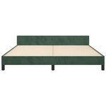 vidaXL Cadre de lit sans matelas vert foncé velours