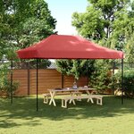 vidaXL Tente de réception pliable escamotable bordeaux 440x292x315 cm