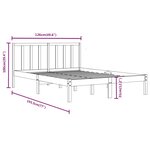 vidaXL Cadre de lit sans matelas bois de pin massif 120x190 cm