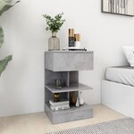 vidaXL Tables de chevet 2 Pièces Gris béton 40x35x65 cm