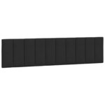vidaXL Coussin de tête de lit noir 200 cm velours