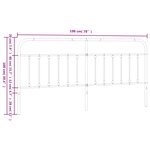 vidaXL Tête de lit métal noir 193 cm