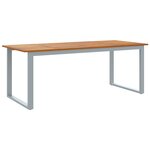 vidaXL Ensemble de salle à manger de jardin 7 pièces Gris Acier et Bois Acacia Massif