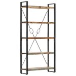 vidaXL Bibliothèque 5 niveaux 90x30x180 cm Bois solide de récupération