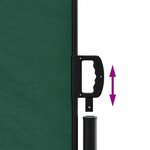 vidaXL Auvent latéral rétractable vert foncé 100x300 cm