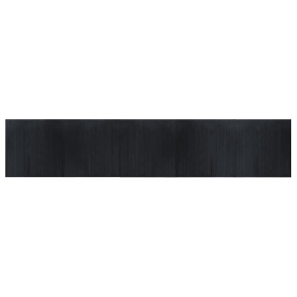 vidaXL Tapis rectangulaire noir 100x500 cm bambou