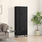Armoires vidaXL 2 Pièces Chêne noir 69 5x34x180 cm Bois d'ingénierie