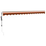 vidaXL Auvent rétractable automatique orange et marron 4 5x3 m