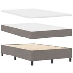 vidaXL Lit à ressorts avec matelas & LED taupe 120x190 cm tissu