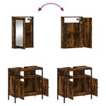 vidaXL Ensemble de meubles de salle de bain 2 Pièces Chêne fumé
