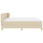Lit box spring vidaXL avec matelas crème 200x200 cm en tissu