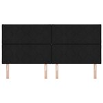 Tête de lit LED vidaXL Design blocs de diamant Noir 200 cm Tissu