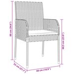 vidaXL Ensemble de jardin 5 pièces avec coussins gris en poly rattan