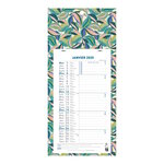 Calendrier Bloc Mensuel Mural 2025 - 16x33cm - Thème Fleurs - Modèle aléatoire*
