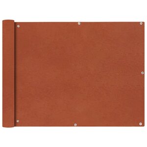 vidaXL Écran de balcon en tissu Oxford 90x400 cm Ocre marron