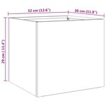 vidaXL Jardinière argenté 32x30x29 cm acier inoxydable
