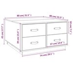 vidaXL Table basse 80x80x45 cm Bois massif de pin