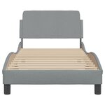 vidaXL Cadre de lit avec tête de lit Gris clair 80x200 cm Tissu