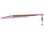 vidaXL Auvent rétractable orange et marron 3x2 5 m tissu et aluminium