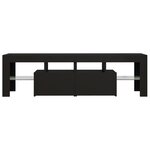 vidaXL Meuble TV avec lumières LED Noir 140x36 5x40 cm
