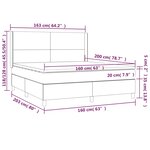 vidaXL Sommier à lattes de lit matelas et LED Rose 160x200 cm Velours