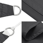 vidaXL Voile de parasol tissu oxford rectangulaire 3x6 m anthracite