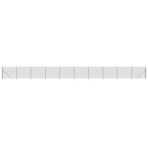 vidaXL Clôture en treillis métallique et ancrage anthracite 2 2x25 m