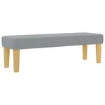 vidaXL Lit à Sommier avec Matelas & Banc Gris Clair 120x190 cm Tissu