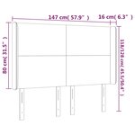 vidaXL Tête de lit à LED Noir 147x16x118/128 cm Tissu