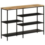 vidaXL Table console 110x30x75 cm bois de manguier massif brut et fer