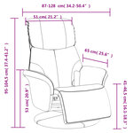 vidaXL Fauteuil inclinable de massage repose-pieds marron similicuir