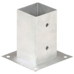 vidaXL Ancres de poteau 4 Pièces Métal galvanisé 81 mm