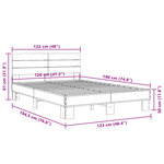 vidaXL Cadre de lit sans matelas sonoma gris 120x190 cm