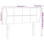 vidaXL Tête de lit avec oreilles Crème 83x23x78/88 cm Tissu