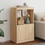 vidaXL Buffet avec lumières LED chêne sonoma 60 5x37x100 cm