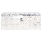 vidaXL Boîte de rangement Argenté 60x23 5x23 cm Aluminium