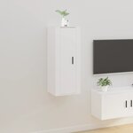 vidaXL Meuble TV mural Blanc 40x34 5x100 cm