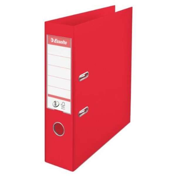 Classeur à levier N°1 POWER en polypropylène, dos 75mm, coloris rouge ESSELTE