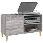 vidaXL Armoire à disques sonoma gris 84 5x38x48 cm bois d'ingénierie
