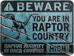 Pièce de monnaie en Argent 5 Dollars g 62.2 (2 oz) Millésime 2022 Jurassic World Dominion RAPTOR COUNTRY SIGN