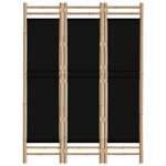 vidaXL Cloison de séparation pliante 3 panneaux 120 cm Bambou et Toile